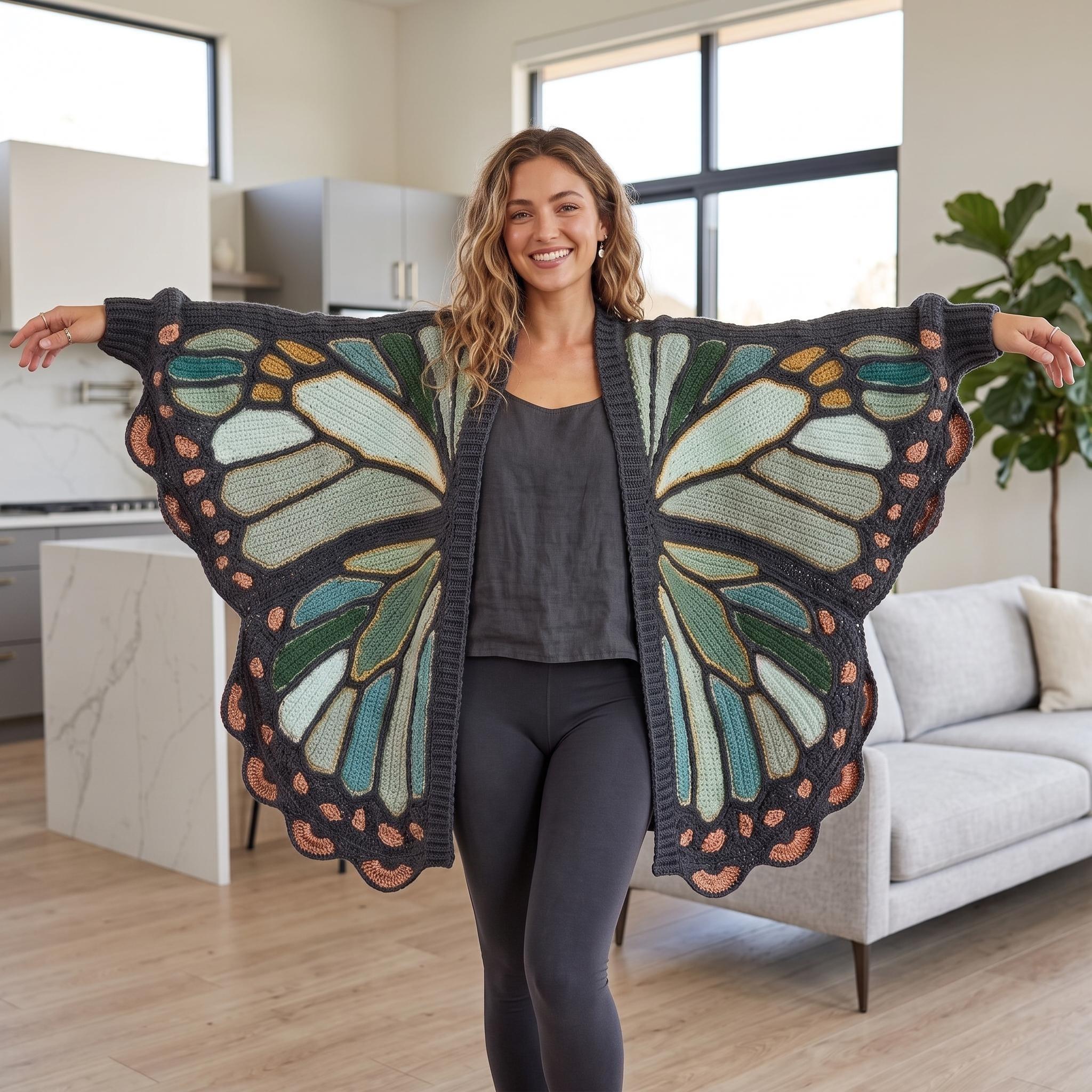 Butterfly Crochet Cardigan