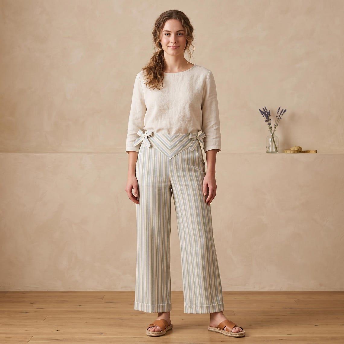 Low-Waist Wide-Leg Pants